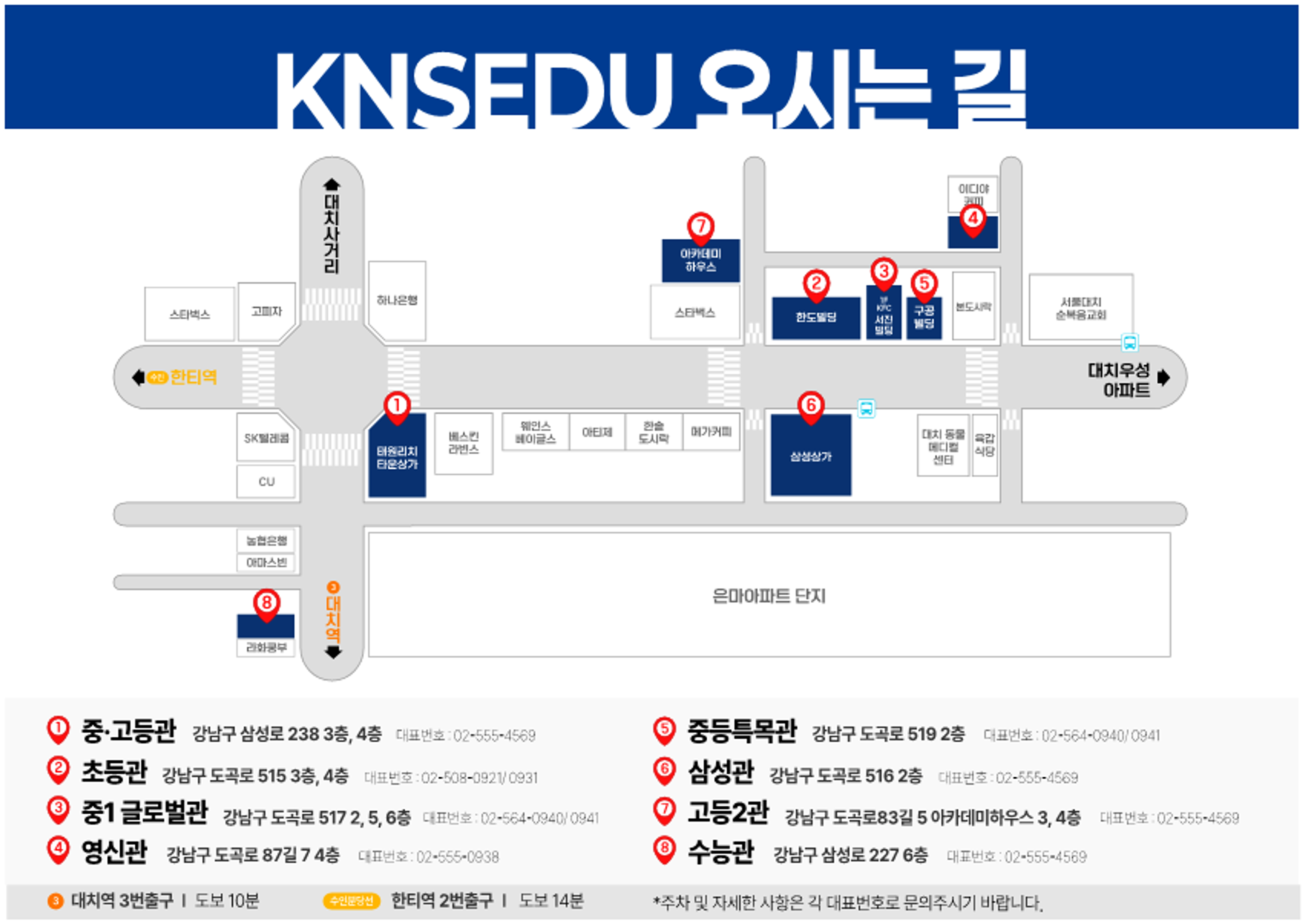 KNS 어학원 약도